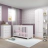 Quarto Infantil Completo com Berço 3 em 1 para Colchão 130x60cm Multimóveis Mp4353 Branco/ - 1