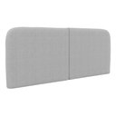 Ver imagem 2 de Cabeceira Painel Orgânico Cama Box Casal Padrão Aira 140cm Dobrável Bouclé Cinza Claro - Desk Design