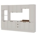 Ver imagem 2 de Cozinha Completa Modulada 6 Peças Provençal/Americano Branco/Ébano