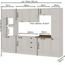 Ver imagem 3 de Cozinha Completa Modulada 6 Peças Provençal/Americano Branco/Ébano