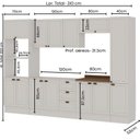 Ver imagem 3 de Cozinha Completa Modulada 6 Peças Provençal/Americano Branco/Ébano