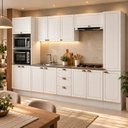 Ver imagem 1 de Cozinha Completa Modulada 6 Peças Provençal/Americano Branco/Ébano