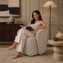 Ver imagem 2 de Poltrona Decorativa Orbe Bouclê Moscow Design Orgânico Moderno