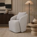 Ver imagem 1 de Poltrona Decorativa Orbe Bouclê Moscow Design Orgânico Moderno