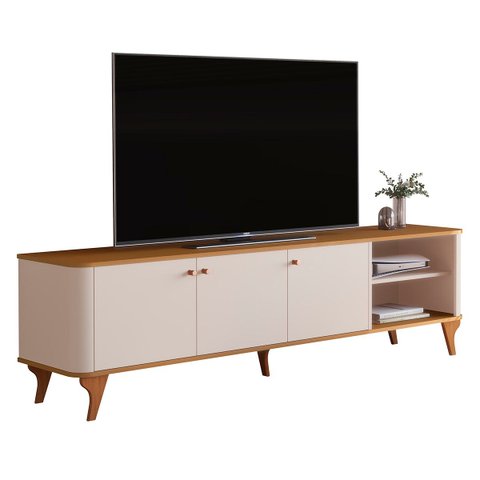 Rack Bancada Arumã Sala para TV até 75" Polegadas