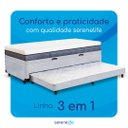 Ver imagem 6 de Cama 3 em 1 Solteirão Serenelife - Suede Cinza Claro