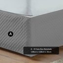 Ver imagem 2 de Saia para Cama Box Queen 198x158x35cm Tecido Percal 150 Fios Matelada Casaborda