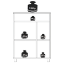 Ver mais imagens de Armário Balcão de Cozinha Multiuso 60cm 1 Porta 3 Prateleiras M09T Branco/Preto - Decibal Móveis