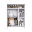 Ver imagem 6 de Armário Balcão de Cozinha Multiuso 60cm 1 Porta 3 Prateleiras M09T Branco/Preto - Decibal Móveis
