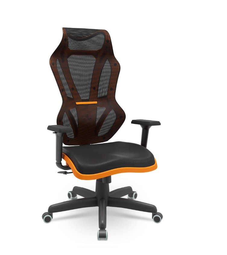 Cadeira Plaxmetal Gamer Vizon Dz Encosto Tela Mecanismo Relax System Detalhes Laranja
