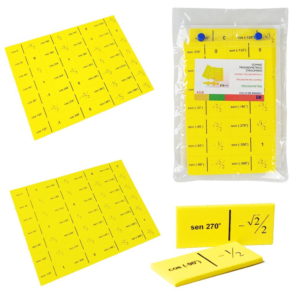 Dominó Trigonométrico Em EVA Material Pedagógico Didático - 1