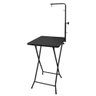 MESA TOSA DOBRAVEL ALTURA AJUSTAVEL BANHO PETSHOP CAES GATOS COM GIRAFA REGULAVEL PRETA - 1