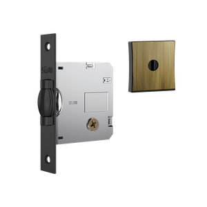 Fechadura Stam Trinco Rolete Classic 1005 Tetra Externa Roseta Quadrada Antique E-coat