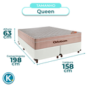 Ver imagem 2 de Cama + Box Branco e Colchão Molas Ensacadas Queen - Airtech Ortobom