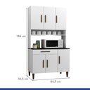 Ver imagem 2 de Armario De Cozinha 6 Portas 1 Gaveta Salvador Kaiki Moveis Branco