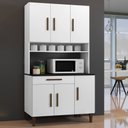Ver imagem 4 de Armario De Cozinha 6 Portas 1 Gaveta Salvador Kaiki Moveis Branco