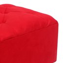 Ver imagem 5 de 2X Puff Carré Poptem Quadrado Capitonê vermelho banqueta madeira quadrado decorativo assento acolcho