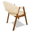 Ver imagem 7 de Cadeira Sala de Jantar em Madeira Kit 6 Yara Suede Bege D03 - D’Rossi