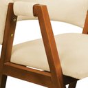 Ver imagem 5 de Cadeira Sala de Jantar em Madeira Kit 6 Yara Suede Bege D03 - D’Rossi