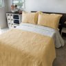 Cobre Leito Ultrassônico Slim Casal - Creme/Amarelo - 1