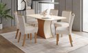 Ver imagem 2 de Mesa Jantar Luiza 160 6 Cadeiras Malu Linho - Henn