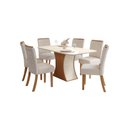 Ver imagem 1 de Mesa Jantar Luiza 160 6 Cadeiras Malu Linho - Henn
