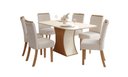 Ver imagem 1 de Mesa Jantar Luiza 160 6 Cadeiras Malu Linho - Henn