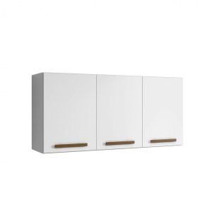 Armário Aéreo Ônix 3 Portas Arte Móveis Branco