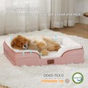 Ver imagem 3 de Bedsure Cama Ortopédica para Cães Pequenos P Rosa/branco
