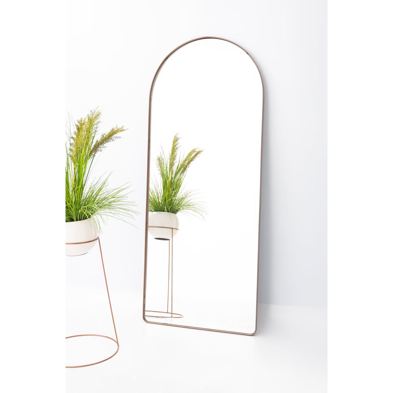 Espelho Grande Oval com Base Reta Corpo Inteiro 150 X 60 Cm