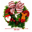 Ver imagem 5 de Guirlanda Natal Enfeite Laço Decoração Papai Noel Rena 25cm