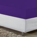 Ver imagem 2 de Lençol com Elástico Casal Nobre Viúva 1 Peça 30cm de Altura Malha 100% Algodão - Roxo