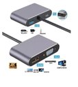Ver imagem 1 de Adaptador Tipo C 4x1 Usb C/ Usb C (pd)/hdmi 4k/ Usb 3.0/ Vga