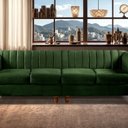 Ver imagem 1 de Sofá 4 Lugares Decoração Retrô Clássico Realeza Chesterfield Verde