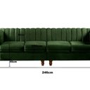 Ver imagem 3 de Sofá 4 Lugares Decoração Retrô Clássico Realeza Chesterfield Verde