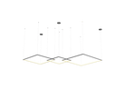 Ver imagem 1 de Lustre Pendente de Led Bleisi 3 Aros Quadrados 84W - 80x60x40cm