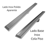 Kit Ralo Linear Banheiro 5x50 + Ralo 15x15 Inox Oculto Cinza Box Lavabo Dentro e Fora - 5