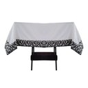 Ver imagem 1 de Toalha Mesa Gabardine Borda Jacquard 1,45x1,45 4 Lugares Branco