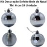 Kit Decoração Enfeite Bola de Natal 6cm 36 Unidade Cor:prata - 4