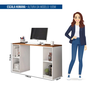 Escrivaninha Mesa Escritório 136cm Torre Organizadora Multifuncional - 4