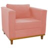 Kit Sofá 2 Lugares E Poltrona Europa Doce Sonho Cor Coral - 2