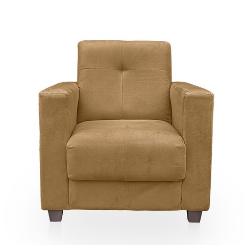 Poltrona Cadeira para Sala Confortável Reforçada Veneza Suede