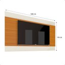 Ver imagem 3 de Painel Itália com Alto Brilho para Tv até 65 Polegadas:off White/cedro