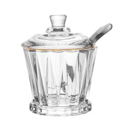Acucareiro Cristal C/ Colher Fio de Ouro Radial 210ml Lyor - 3