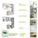 Ver imagem 2 de Armários Modulares de Banheiro Crart-CON018 9 Portas MDP 176,6cm Bege Multimóveis