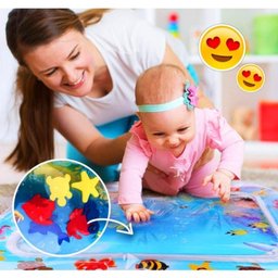 TAPETE DE AGUA INFLAVEL ATIVIDADES BEBE INFANTIL ALMOFADA INTERATIVA FUNDO DO MAR PISCINA SENSORIAL - 10