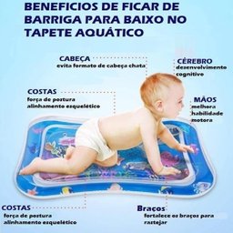 TAPETE DE AGUA INFLAVEL ATIVIDADES BEBE INFANTIL ALMOFADA INTERATIVA FUNDO DO MAR PISCINA SENSORIAL - 7