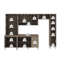 Ver imagem 6 de Armário de Cozinha Modulada Completa Fidelitá Paris 5 Peças 295cm 13 Portas 3 Gavetas com Tampo