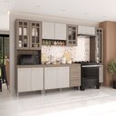 Ver imagem 1 de Armário de Cozinha Modulada Completa Fidelitá Paris 5 Peças 295cm 13 Portas 3 Gavetas com Tampo