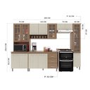 Ver imagem 4 de Cozinha Modulada Completa Fidelitá Paris 5 Peças 295cm 12 Portas 3 Gavetas com Tampo